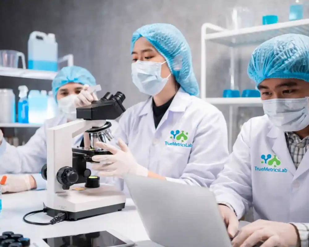 pesquisadores em acao no laboratorio